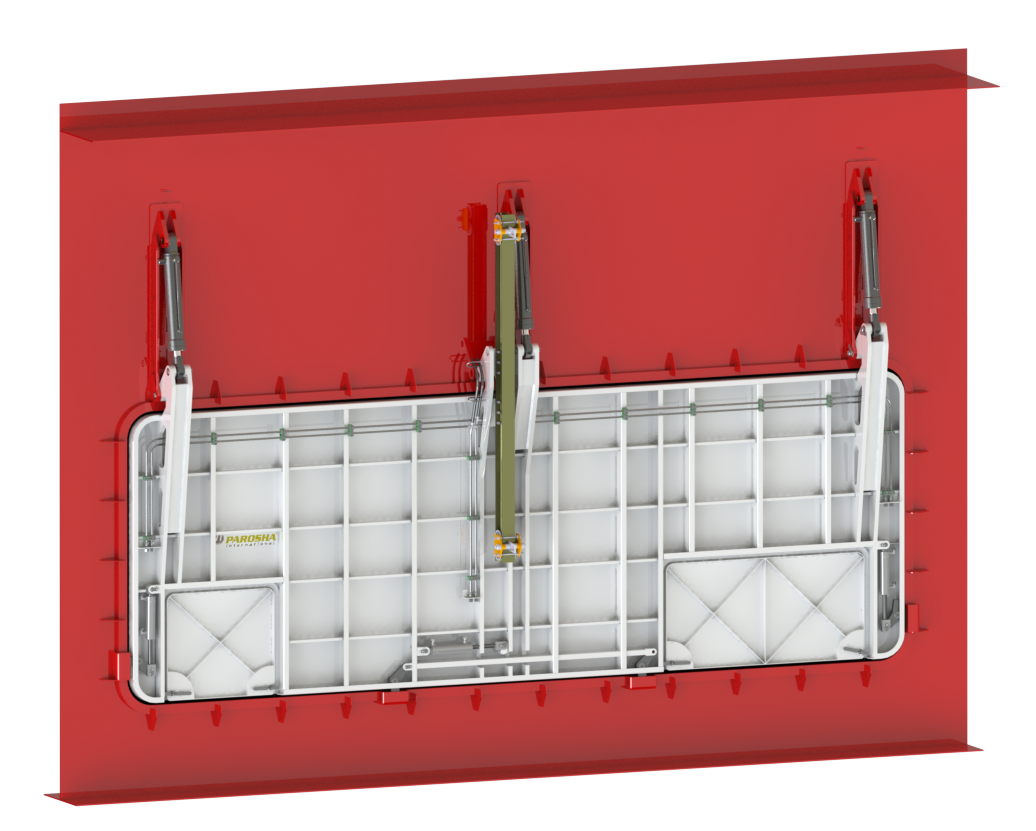 Parosha ROV hangar door on the side of an offshore vessel